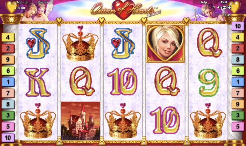 Играйте бесплатно и без регистрации на слоте «Queen of Hearts» в казино Spin City